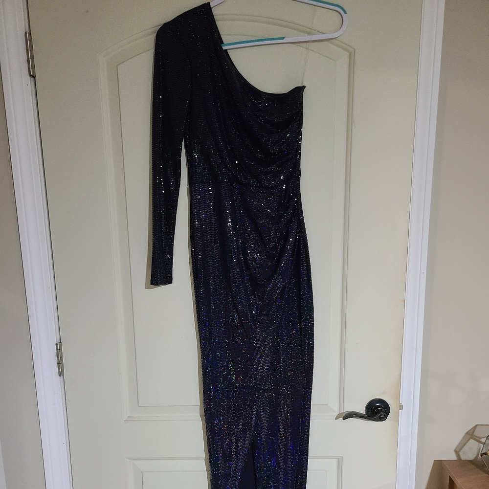 Elegant Black Glitter Dress